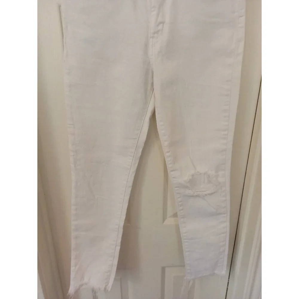 Women's Levi's 721 High Rise Frayed Hem Distressed Skinny Jeans Size 27 - Picture 4 of 8